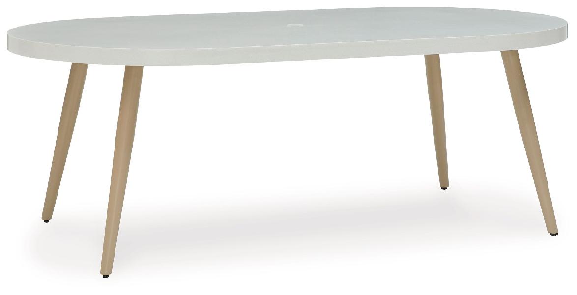 Image of Seton Creek - Oval Dining Table With Umb Opt - White