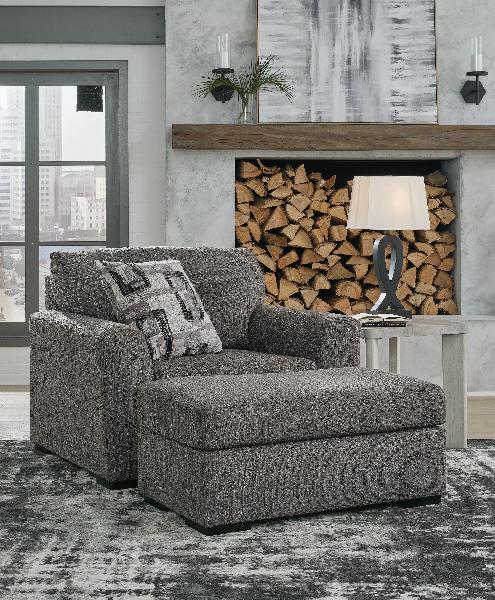 Image of Gardiner - 2 Pc. - Chair And A Half, Ottoman - Pewter