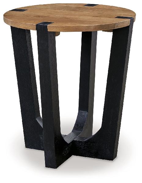 Image of Hanneforth - Round End Table - Brown