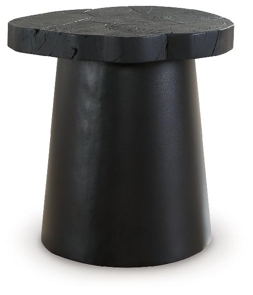 Image of Wimbell - Round End Table - Black