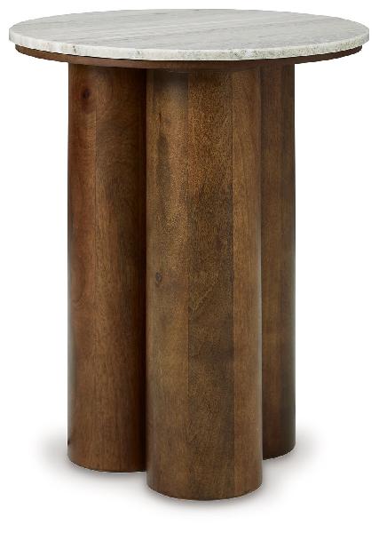 Image of Henfield - Accent Table - Beige / Brown