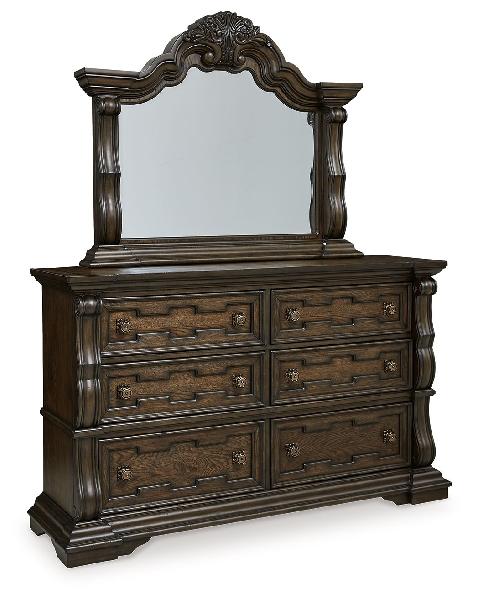Image of Maylee - Dresser And Mirror - Dark Brown