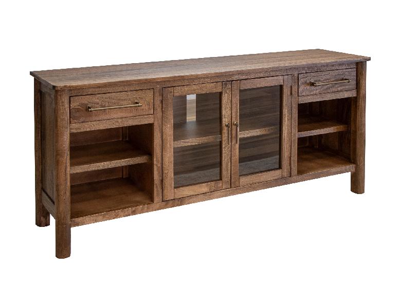 Image of Olimpia - TV Stand With 2 Drawers & 2 Doors - Towny Brown
