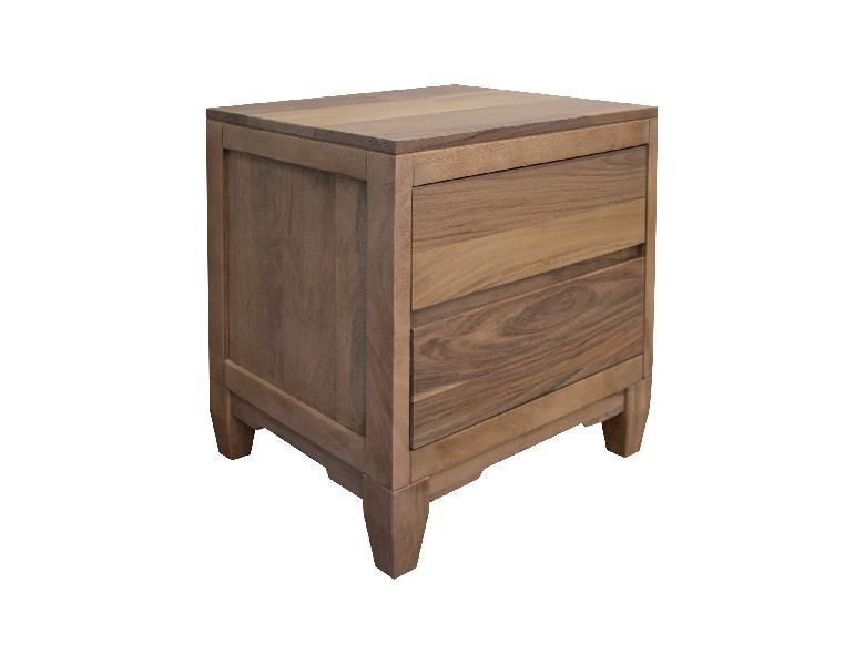 Image of Parota Nova - 2 Drawer Nightstand - Brown Cappuccino