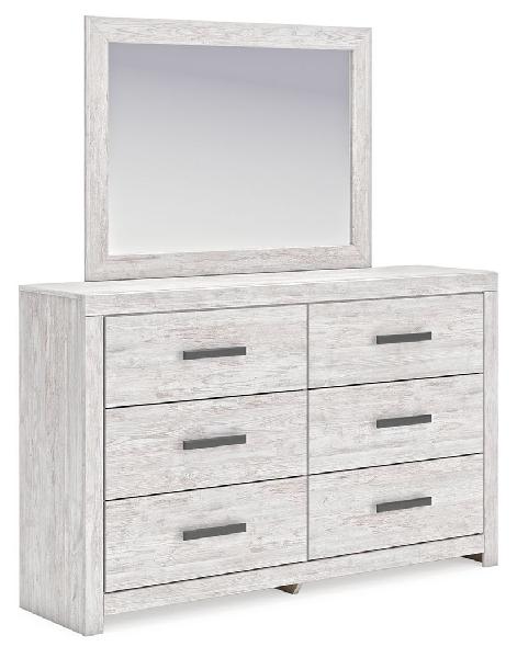 Image of Cayboni - Dresser And Mirror - Whitewash
