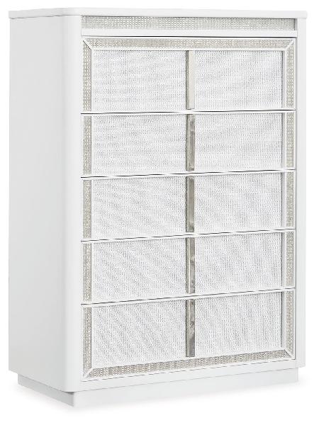 Image of Chalanna - Five Drawer Chest - White
