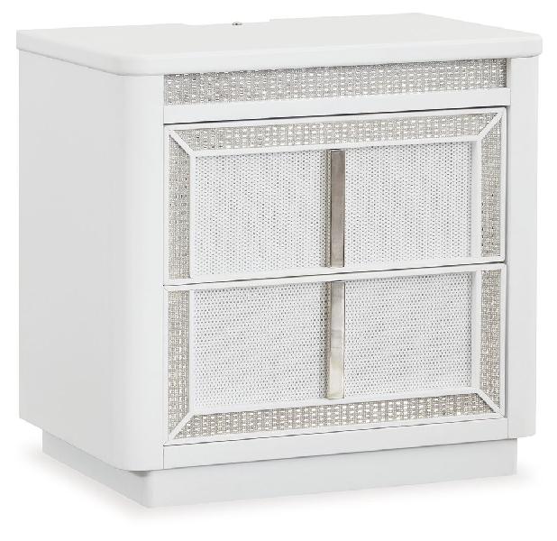 Image of Chalanna - Two Drawer Night Stand - White