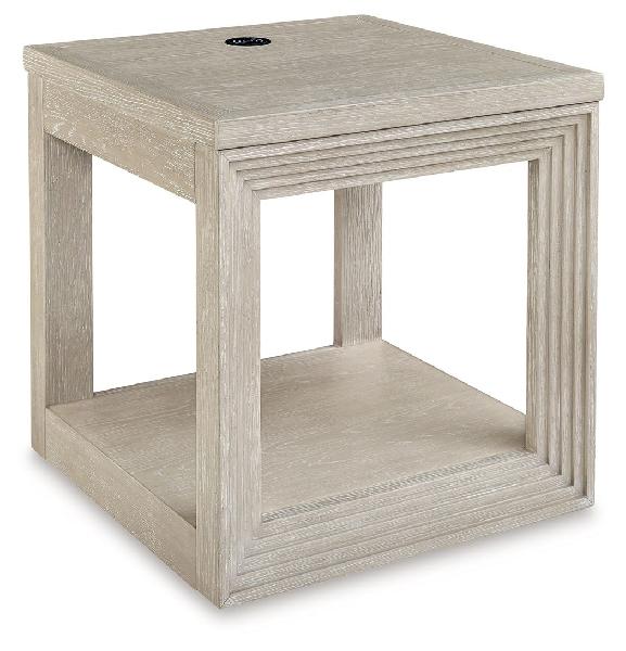 Image of Marxhart - Square End Table - Bisque