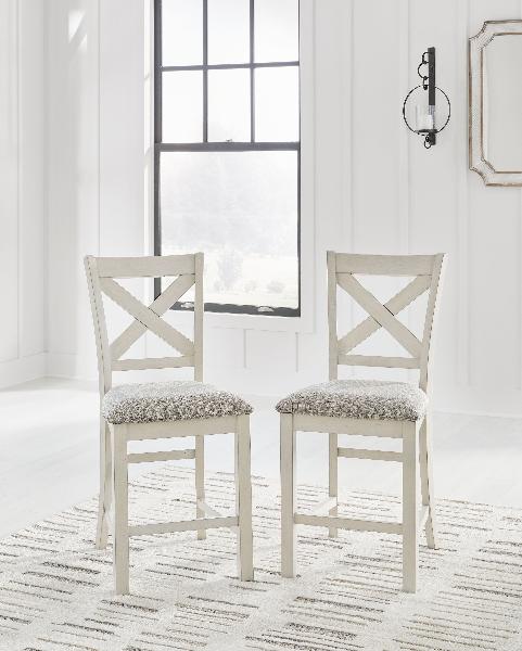 Image of Robbinsdale - Upholstered Barstool (Set of 2) - Antique White
