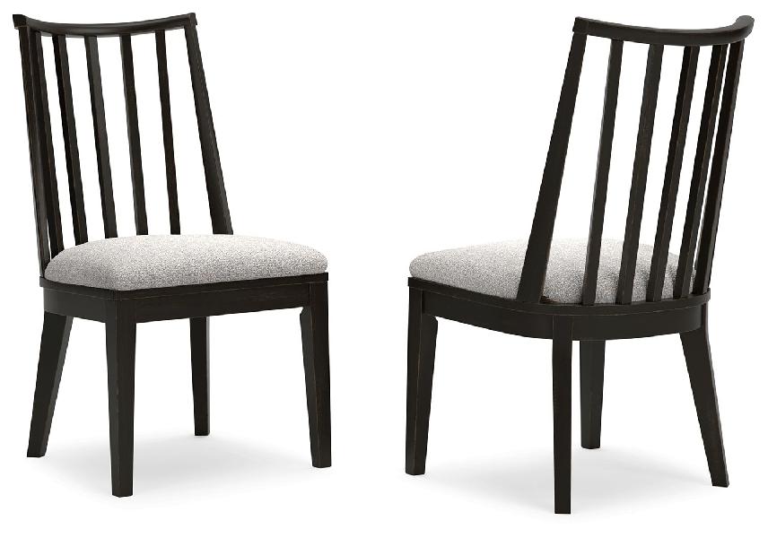Image of Galliden - Dining Upholstered Side Chair (Set of 2) - Black