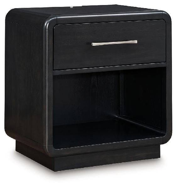 Image of Rowanbeck - One Drawer Night Stand - Black