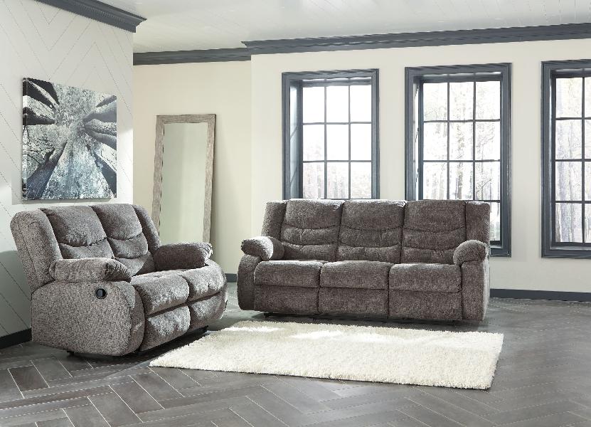 Image of Tulen - 2 Pc. - Reclining Sofa, Reclining Loveseat - Gray