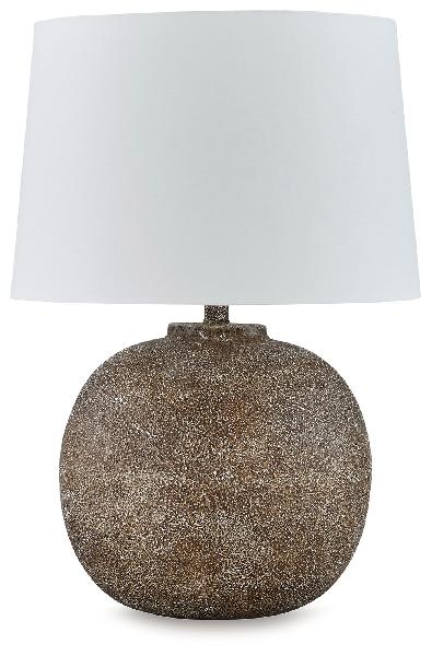 Image of Neavesboro - Metal Table Lamp - Antique Brown / White