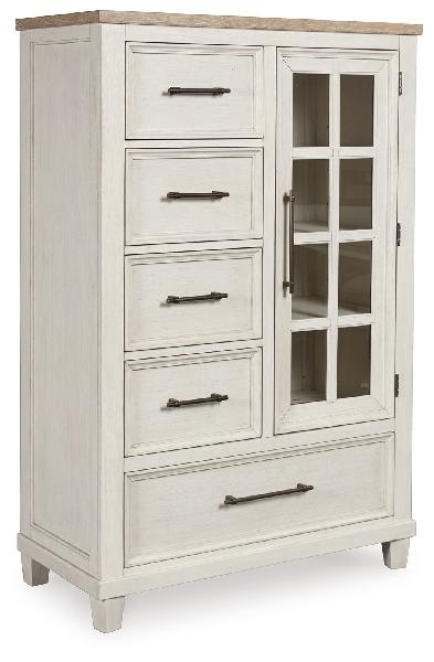 Image of Shaybrock - Door Chest - Antique White / Brown
