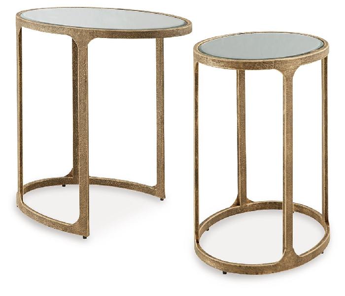 Image of Irmaleigh - Accent Table Set (Set of 2) - Antique Black