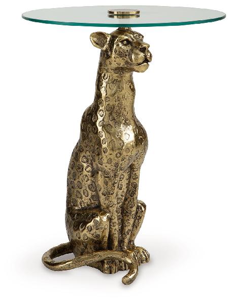 Image of Vallain - Accent Table - Antique Gold Finish