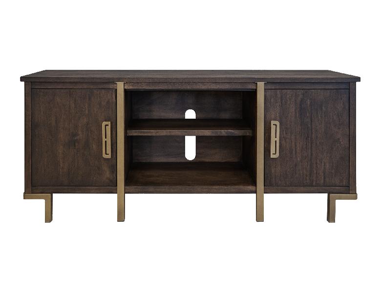 Image of Onix - 2 Door TV Stand - Mahogany Brown