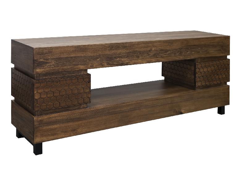 Image of Honey - 2 Drawers TV Stand - Barrel Brown