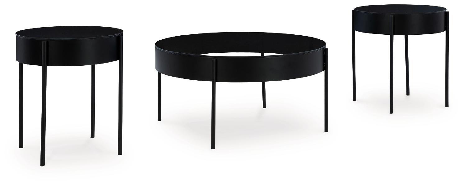 Image of Ardoline - Occasional Table Set (Set of 3) - Black