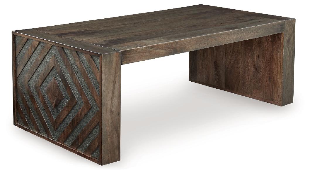 Image of Dreggan - Rectangular Cocktail Table - Brown