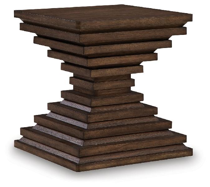 Image of Hannodream - Square End Table - Warm Brown
