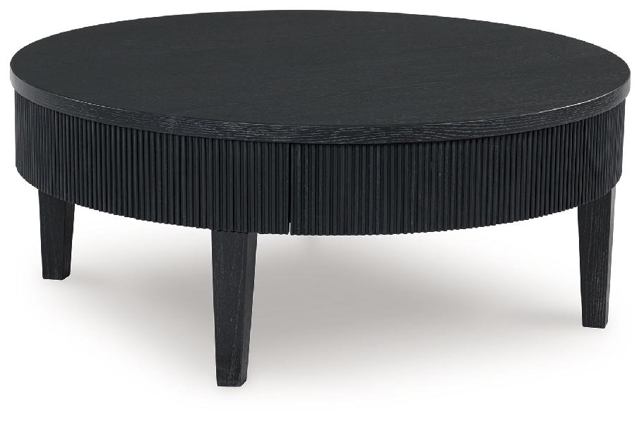 Image of Marstream - Round Cocktail Table - Black
