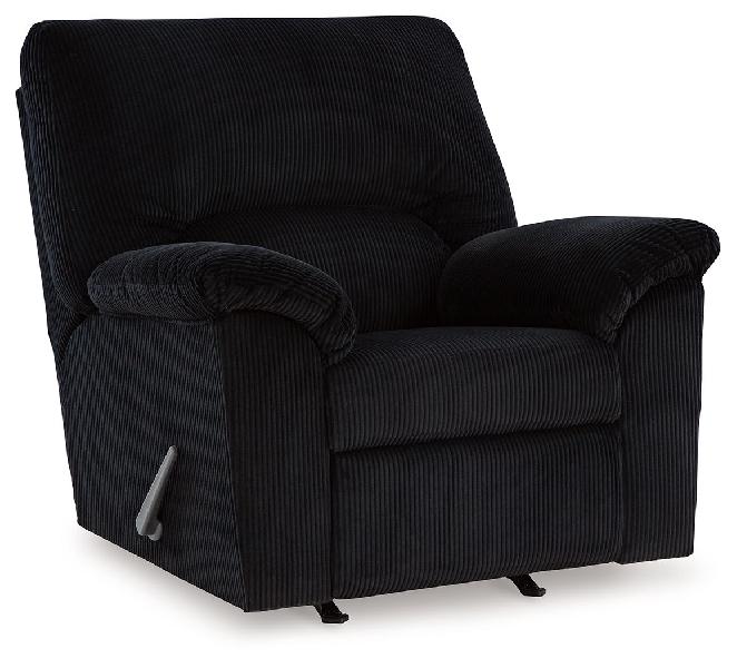 Image of SimpleJoy - Rocker Recliner - Fabric - Onyx