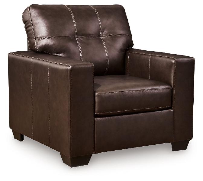 Image of Santorine - Chair - Leather Match - Dark Brown