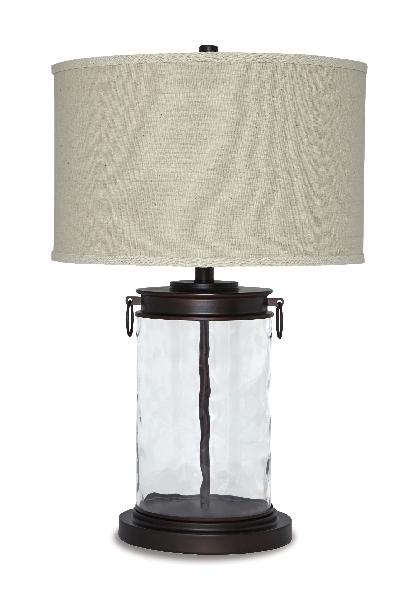 Image of Tailynn - Glass Table Lamp  - Clear / Bronze Finish