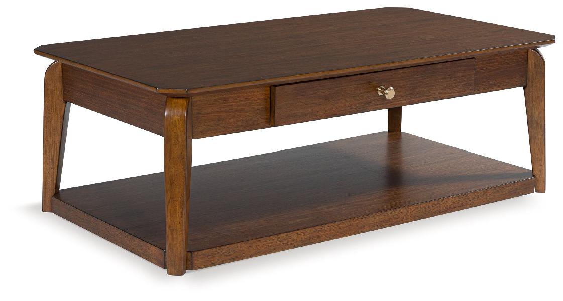 Image of Trenmour - Rectangular Cocktail Table - Medium Brown