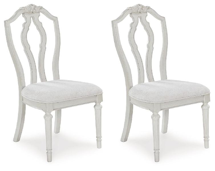 Image of Montelaine - Dining Upholstered Side Chair (Set of 2) - Antique White