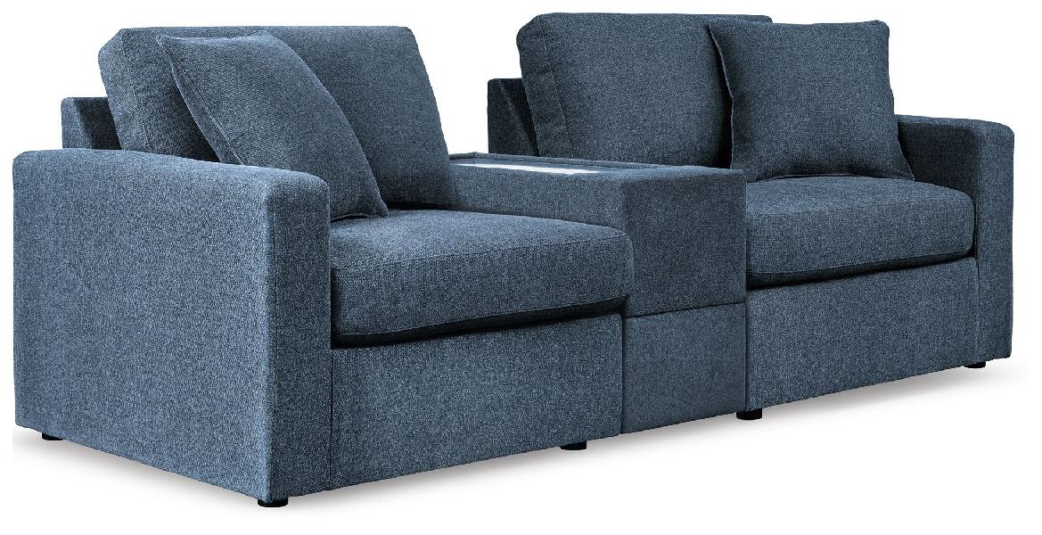 Image of Modmax - 3-Piece Sectional Sofa With Storage Console - Fabric - Ink