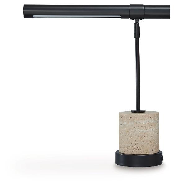 Image of Vinmour - Metal Desk Lamp - Brown / Beige