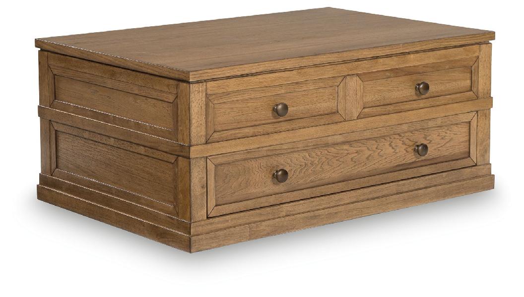 Image of Sharlance - Lift Top Cocktail Table - Light Brown