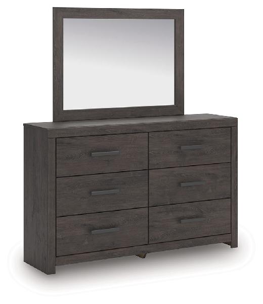 Image of Prendonea - Dresser and Mirror - Charcoal