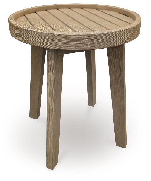 Image of Marina Sun - Round End Table - Beige