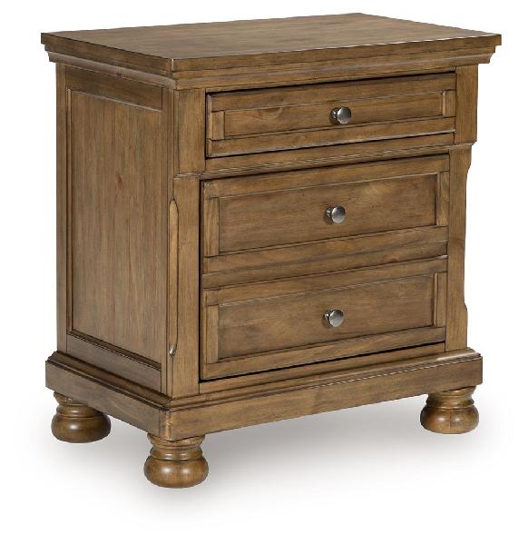 Image of Feddinger - Two Drawer Night Stand - Medium Brown