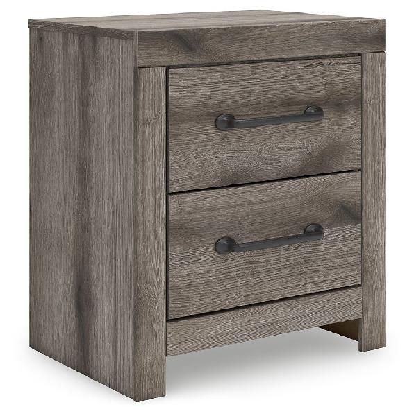 Image of Graystorm - Two Drawer Night Stand - Brown Gray