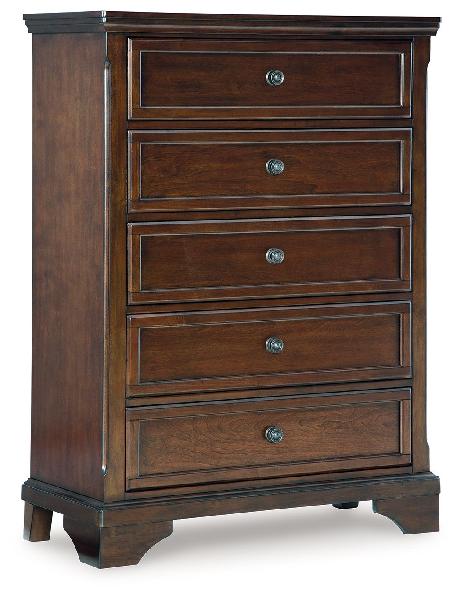 Image of Trellington - Five Drawer Chest - Brown