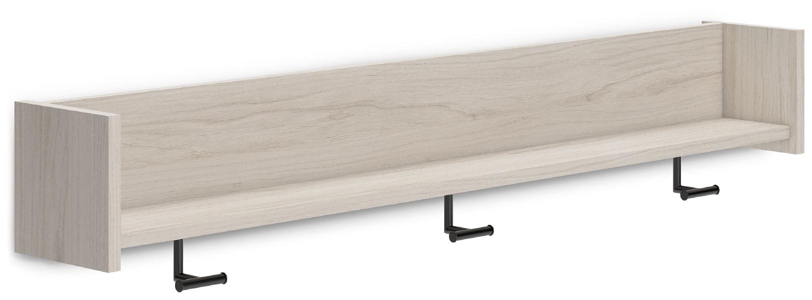 Image of Socalle - Wall Mounted Coat Rack w/Shelf - Light Natural
