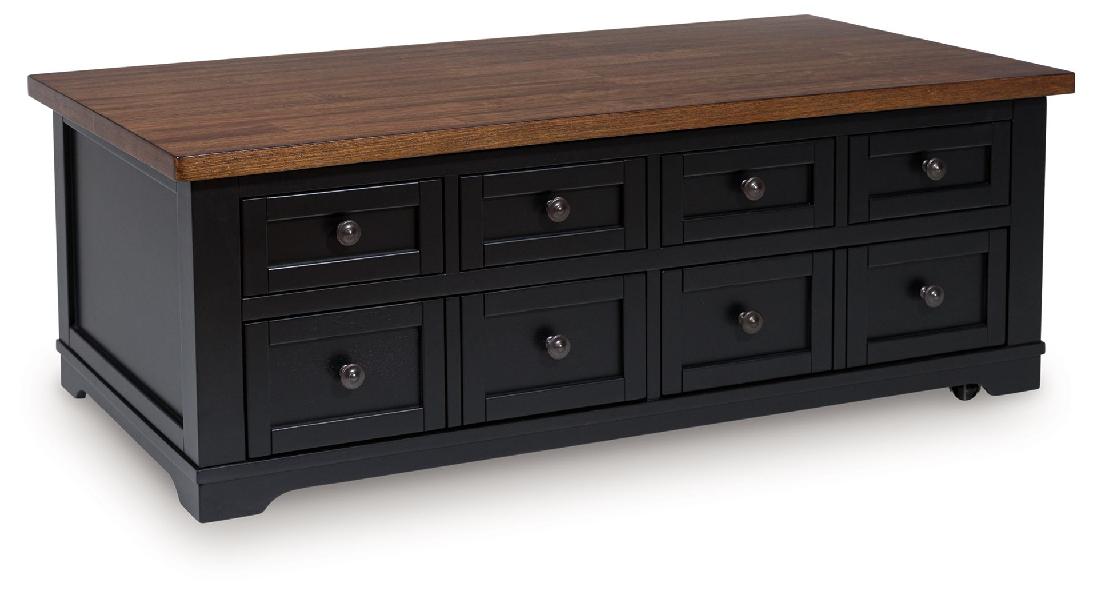 Image of Wildenauer - Lift Top Cocktail Table - Brown / Black