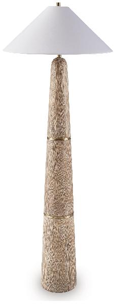 Image of Gasparleigh - Poly Floor Lamp - Brown / Gold Finish