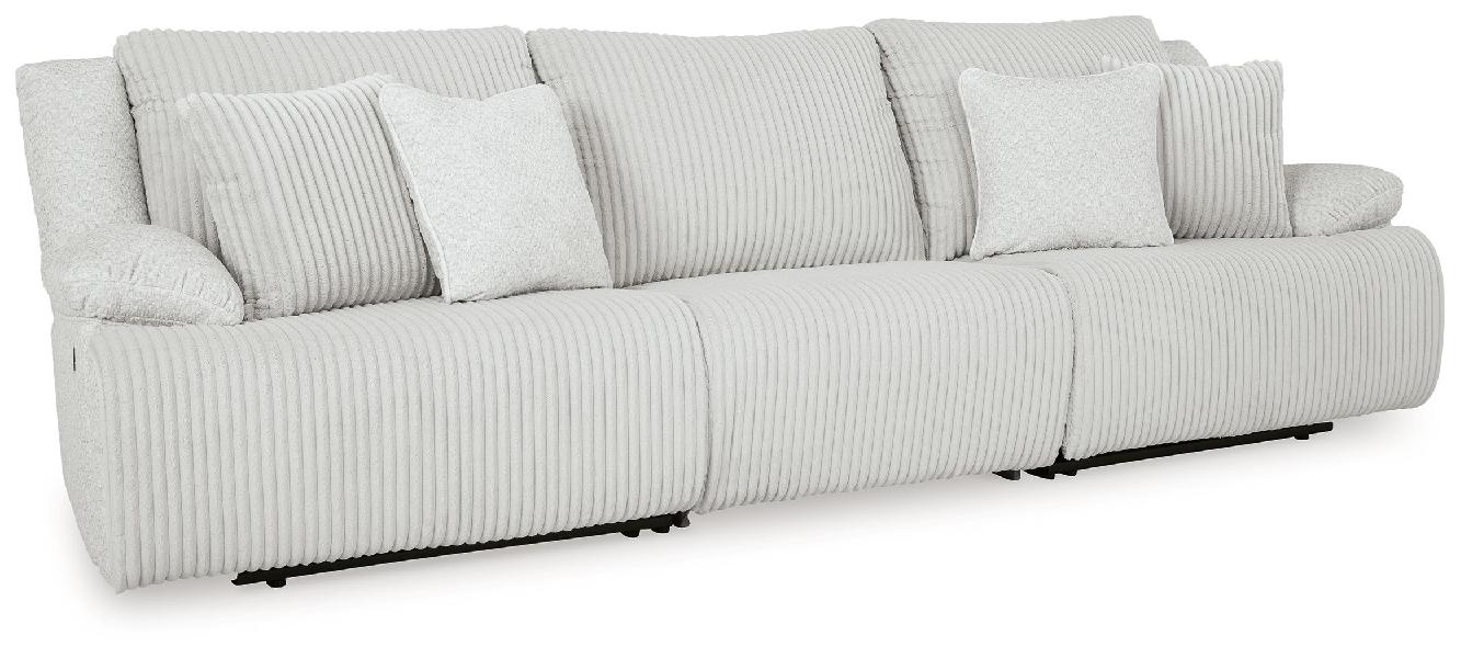 Image of Top Tier - 3-Piece Sectional Sofa With RAF And LAF Recliner - Alloy