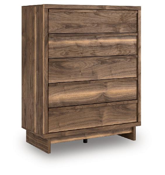 Image of Chirason - Five Drawer Wide Chest - Brown