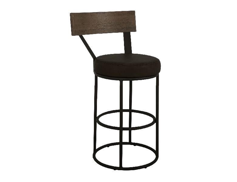 Image of Xel-Ha - Upholstered Barstool - Dark Chocolate