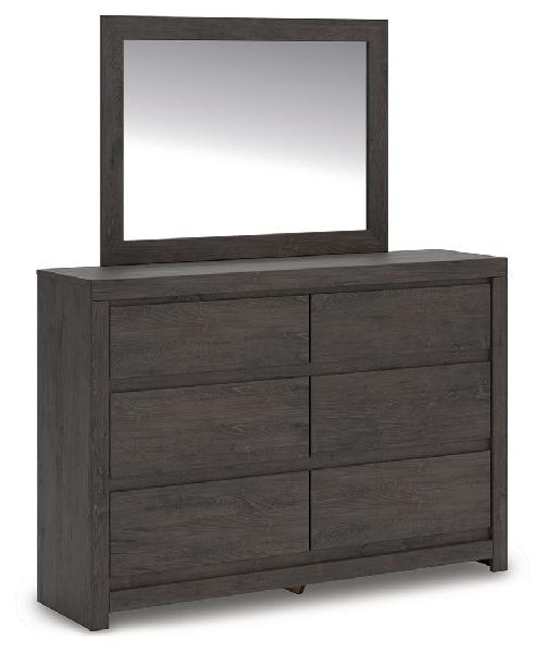 Image of Fraluna - Dresser And Mirror - Charcoal