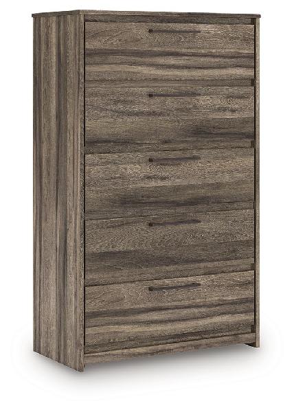 Image of Elbrim - Five Drawer Chest - Brown