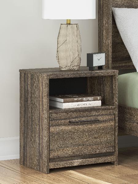 Image of Elbrim - One Drawer Night Stand - Brown
