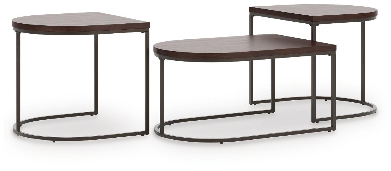 Image of Vanmore - Occasional Table Set (Set of 3) - Dark Brown