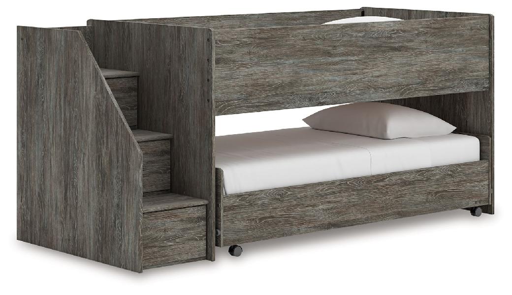Image of Frandern - Twin Over Twin Loft Bed - Gray